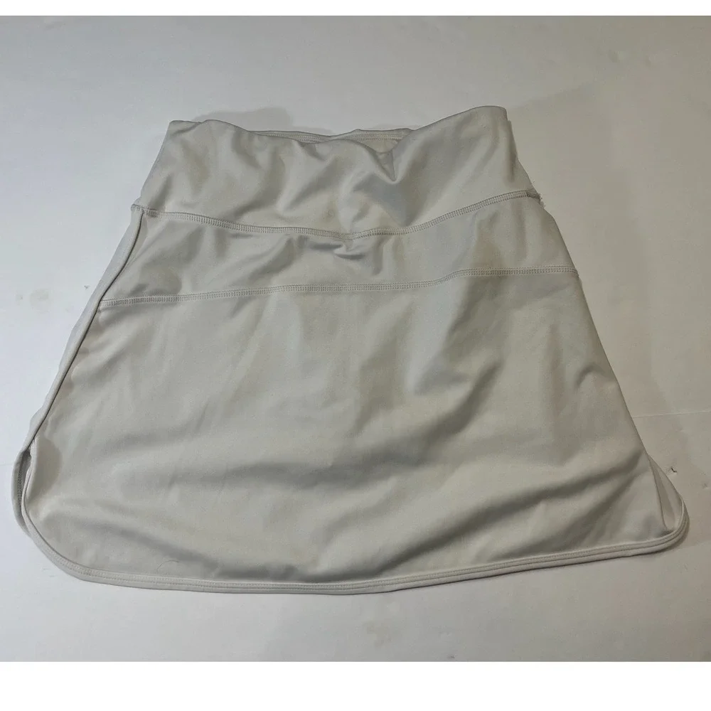 Adrienne Vittadini Sport Skort Womens Small White Zipper Pocket Golf Athleisure